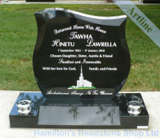 Wave Top Headstone