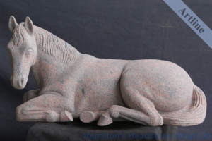 Carved Granite Horse Statue